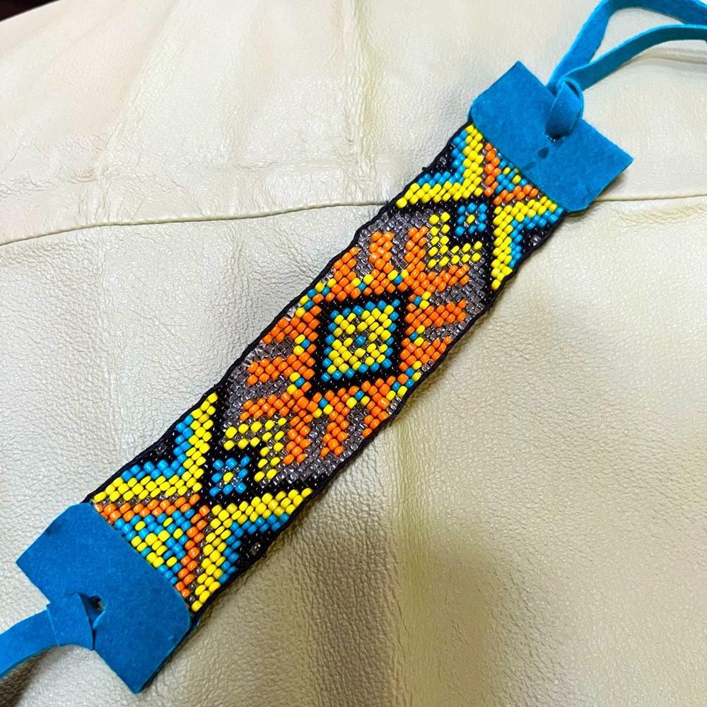 Handmade Peyote/Miyuki beaded bracelet. Boho, hippie, western, cowgirl, earthy.